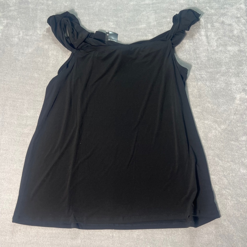 Torrid Studio Knit Off Shoulder Ruffle Rosette Top Deep Black 3X NWT - Picture 5 of 6